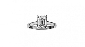 De Beers Asscher Cut Diamond Engagement Ring